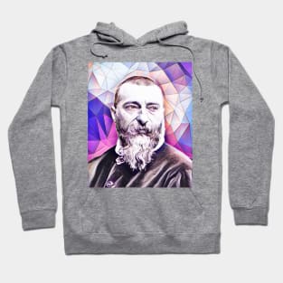 Jean-Baptiste Alphonse Karr Pink Portrait | Jean-Baptiste Alphonse Karr Artwork 8 Hoodie